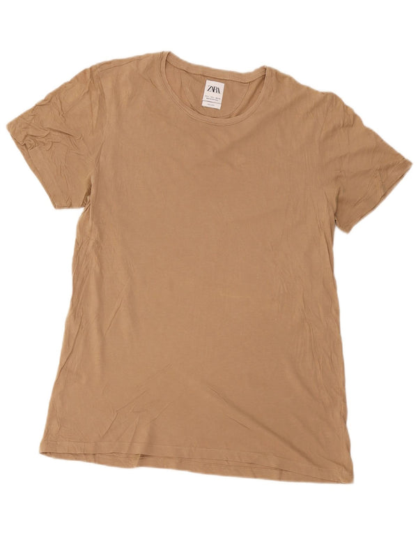 Zara T-Shirt Homme Haut Large Beige