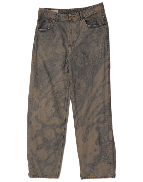 Zara Jean droit pour homme EU 42 Large W32 L32 Bleu Tie Dye