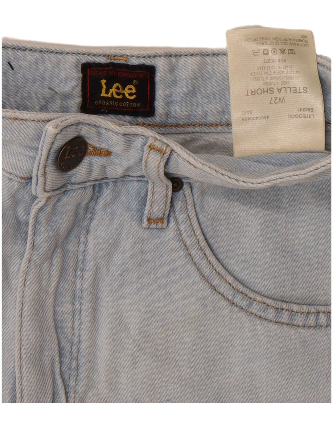 Lee Femme Stella Denim Short W27 Petit Bleu Coton
