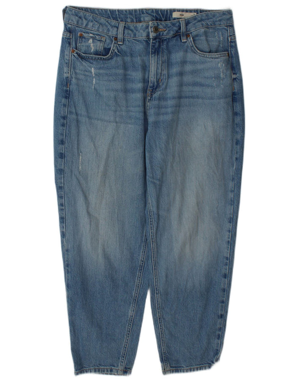 Marks & Spencer Jean court Mom pour femme UK 14 Large W34 L25 Bleu