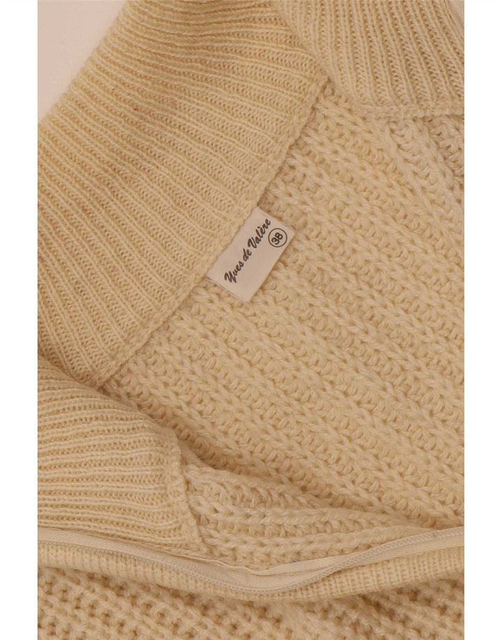 vintage Mens Cardigan Pull UK 38 Beige Moyen