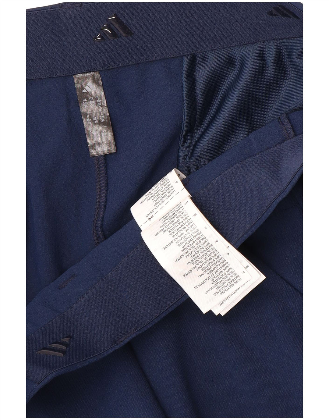 Adidas Pantalon Chino Pegged Homme W38 L28 Bleu Marine Polyester