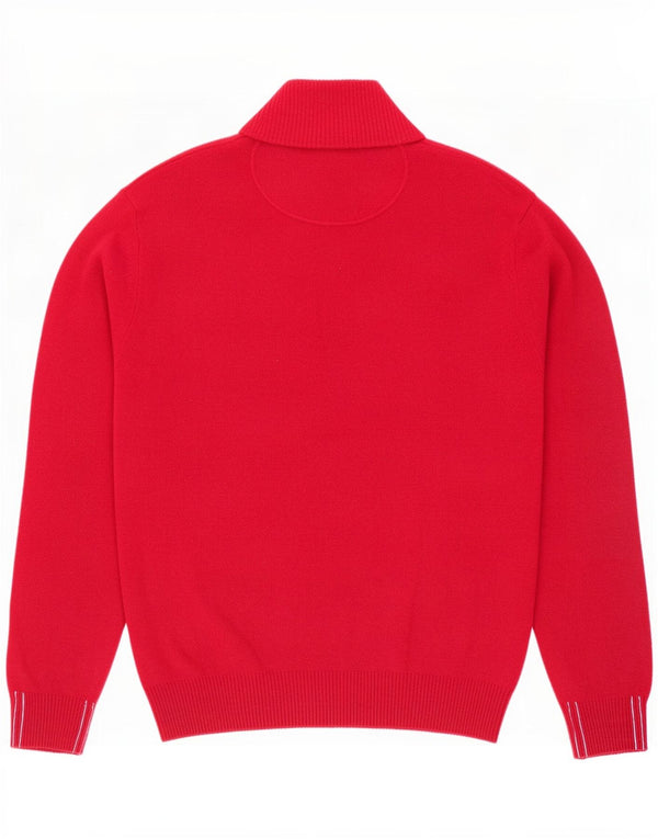 Marlboro Classics Pull à col zippé pour homme Grande laine rouge