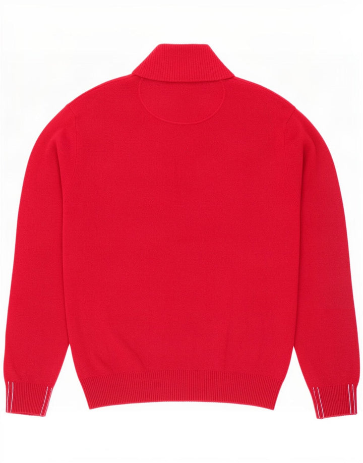 Marlboro Classics Pull à col zippé pour homme Grande laine rouge