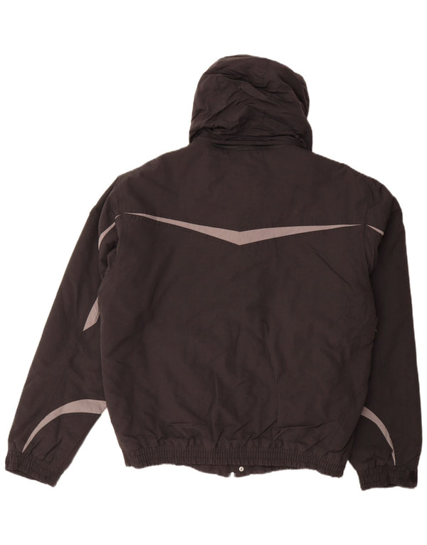Brugi Veste coupe-vent à capuche pour homme UK 42 XL Noir Colorblock Polyester