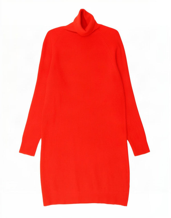 Massimo Dutti Robe pull pour femme UK 44 Laine rouge moyen