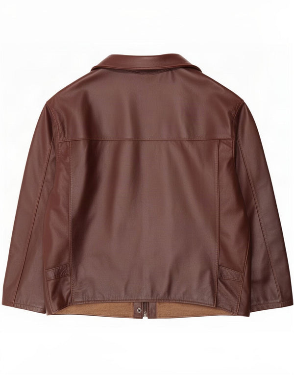 Vintage Veste en cuir pour homme UK 42 XL Marron