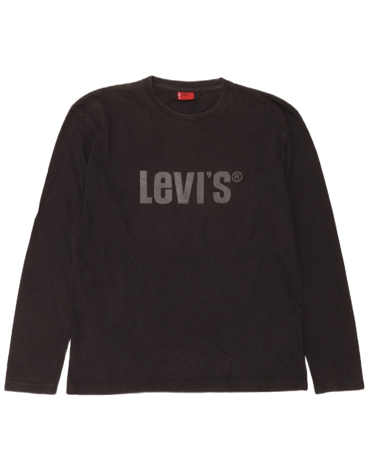 Levi's Haut Graphique à Manches Longues Homme Noir Large Coton