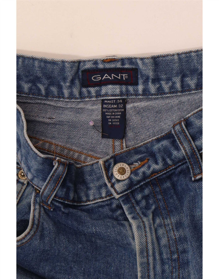 Gant Jean Tapered Homme W34 L32 Bleu Coton