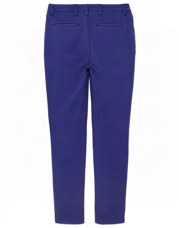 Pantalon Chino Slim Boden Femme UK 10 Small W28 L29 Bleu Coton