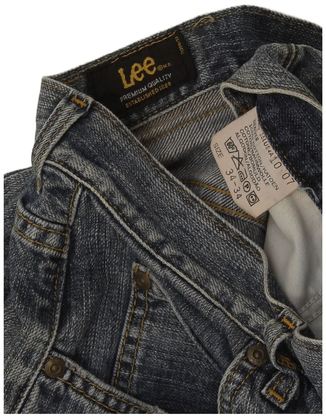 Lee Jean Bootcut Denver Homme W34 L34 Bleu Marine Coton