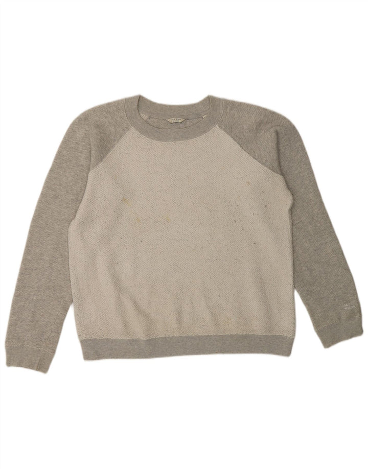 Jack Wills Sweat-shirt court pour femme UK 12 Gris moyen Coton