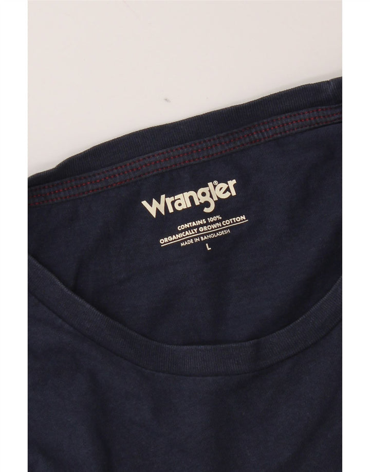 Wrangler T-Shirt Homme Haut Large Bleu Marine Coton