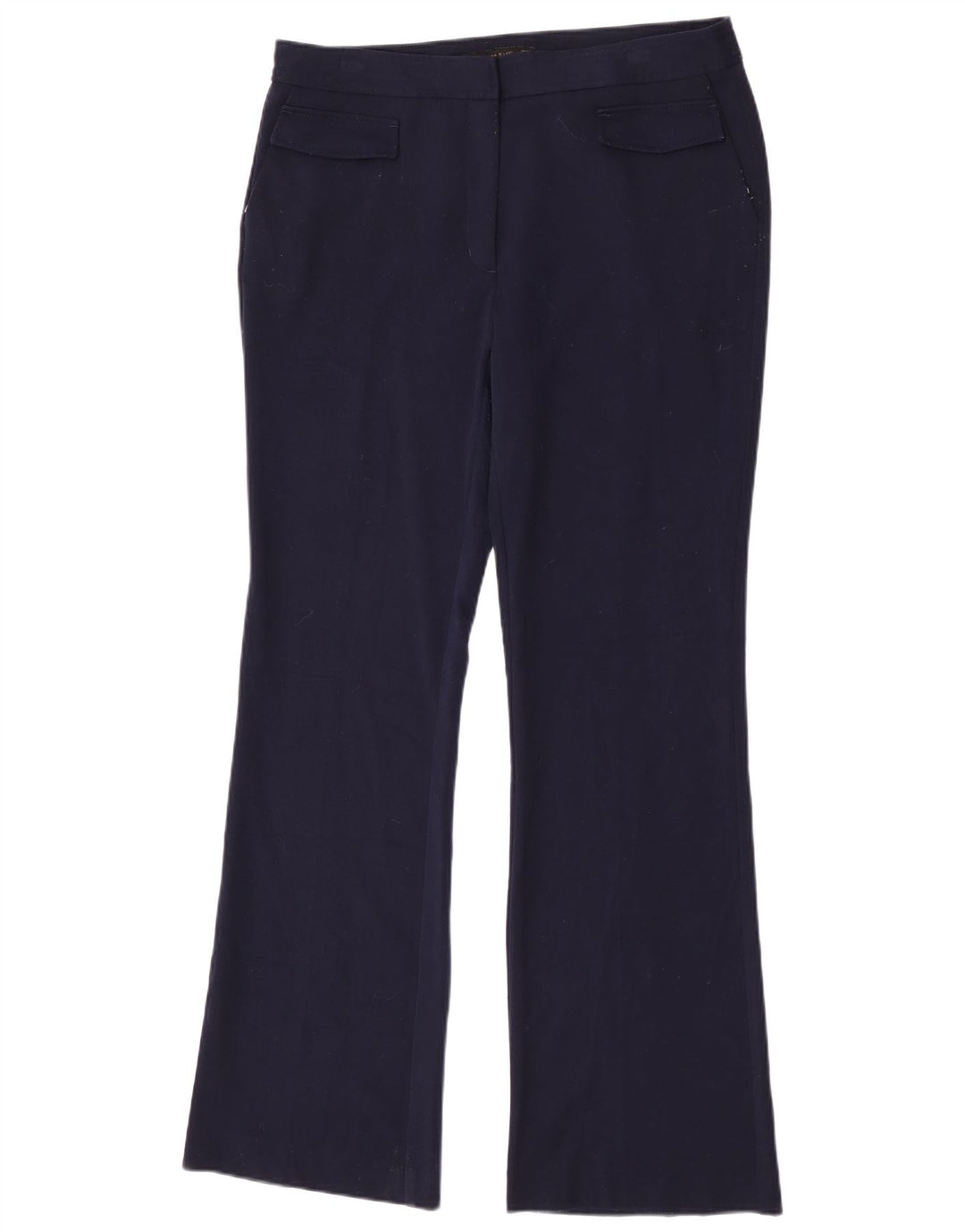 Pantalon décontracté bootcut femme Zara XL W32 L34 bleu marine polyester