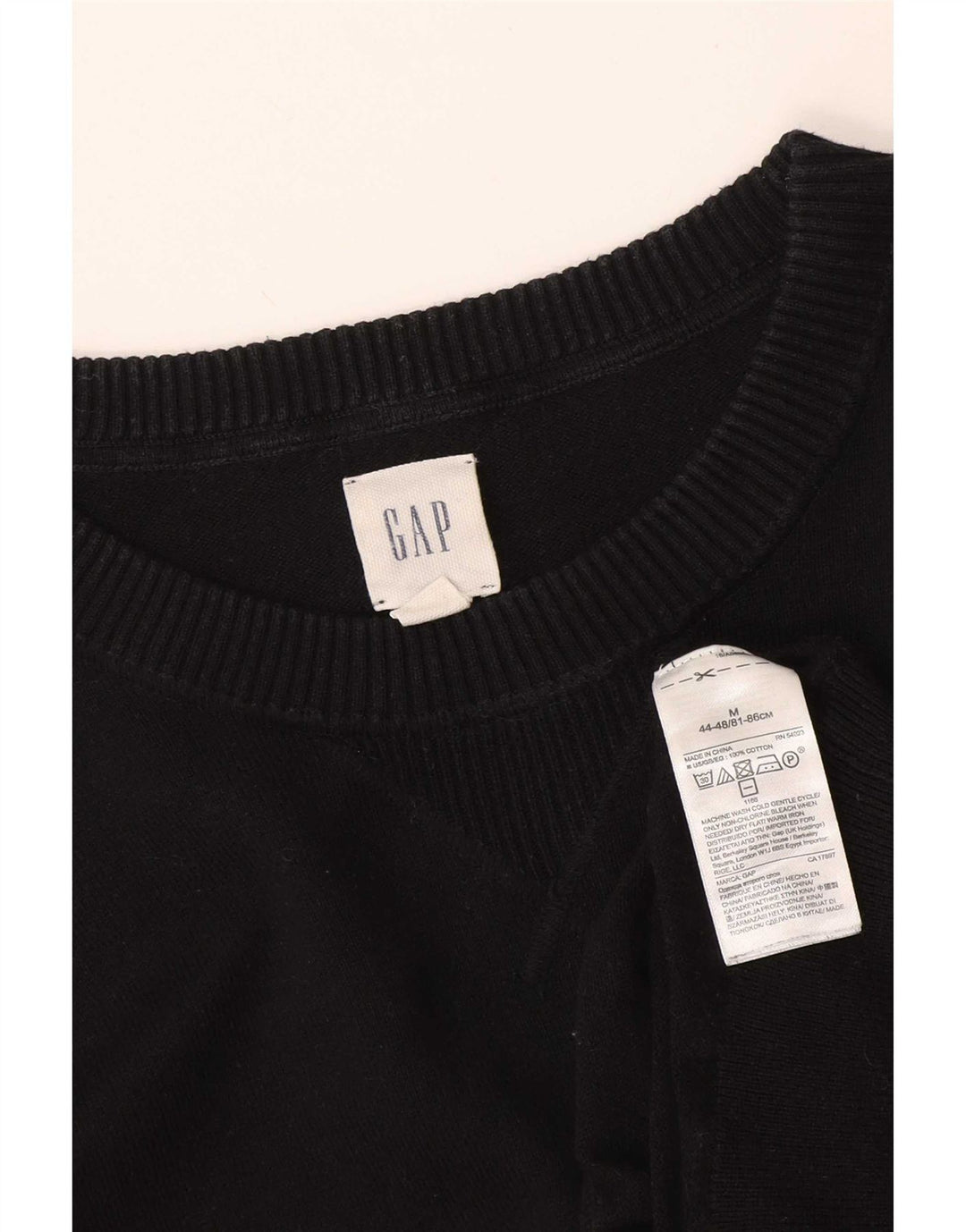 Gap Pull à col rond pour homme Petit coton noir
