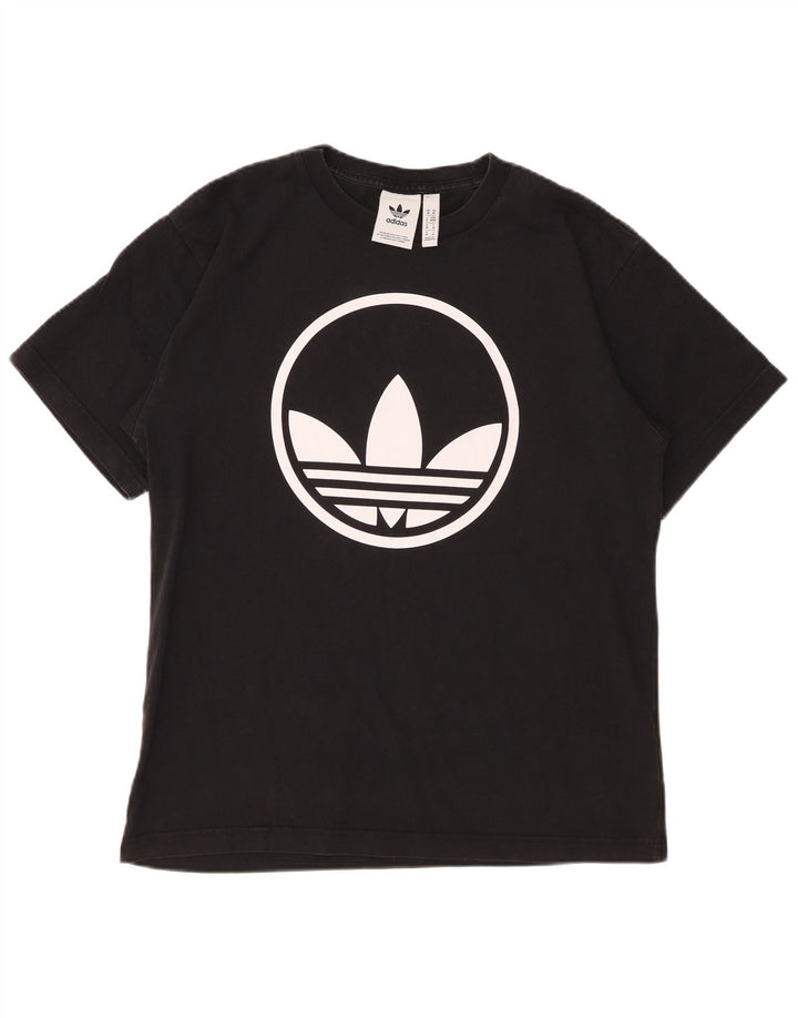 Adidas T-shirt graphique pour homme en coton noir moyen