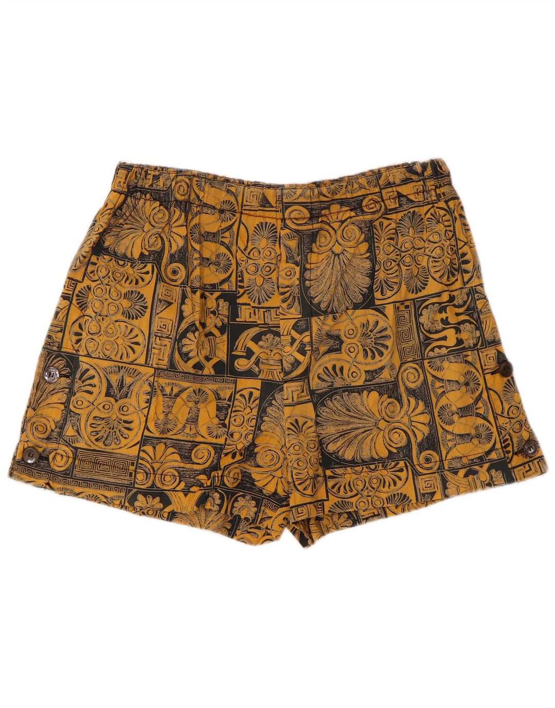 Byblos Short décontracté à motif abstrait pour femme Taille 40 Petit W28 Jaune