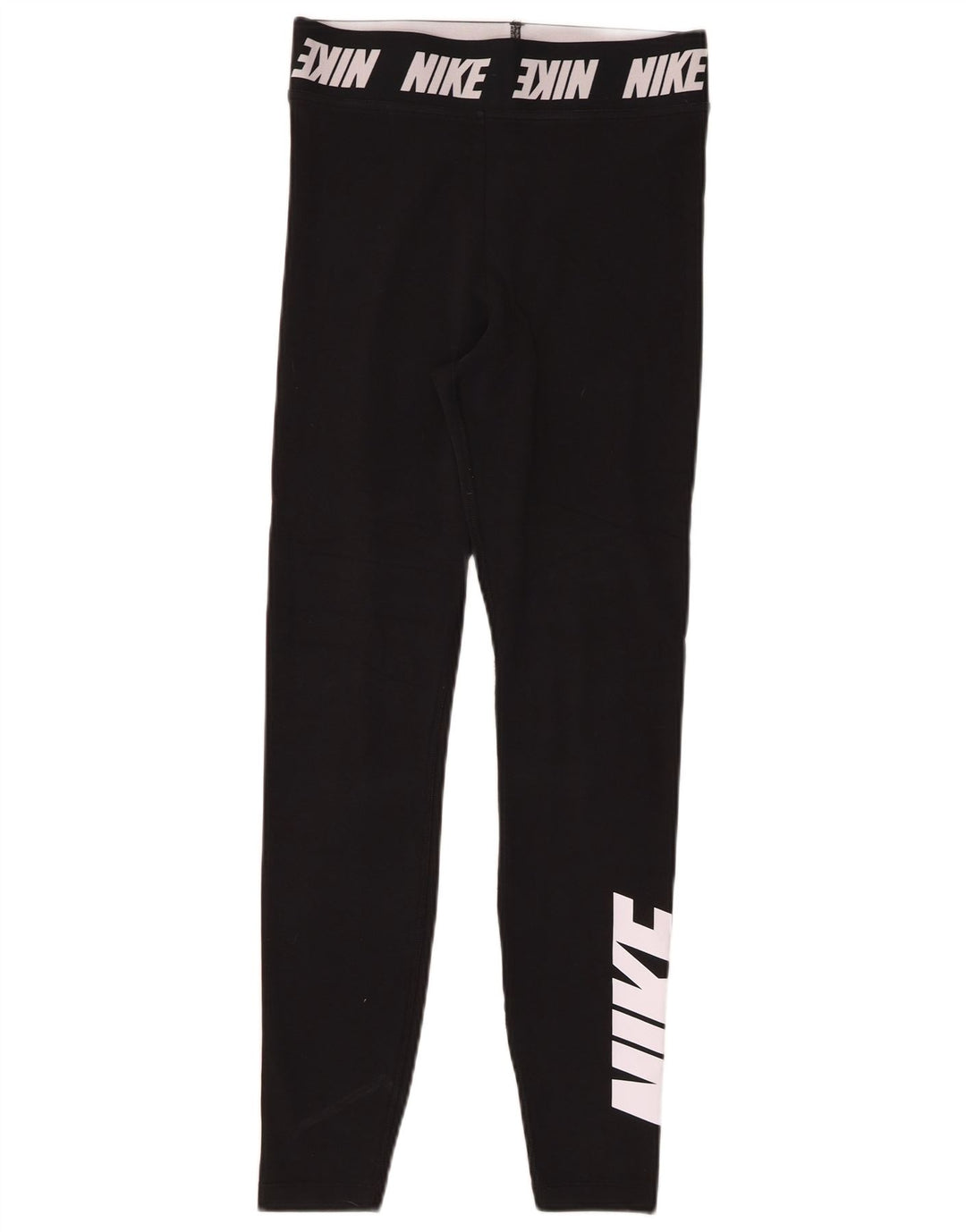 NIKE Leggings graphiques pour femmes UK 8 petit coton noir