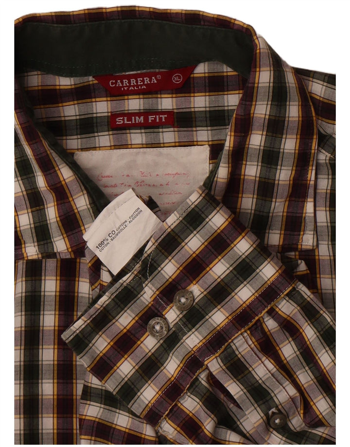 Carrera Chemise Slim Fit XL Coton à Carreaux Multicolore
