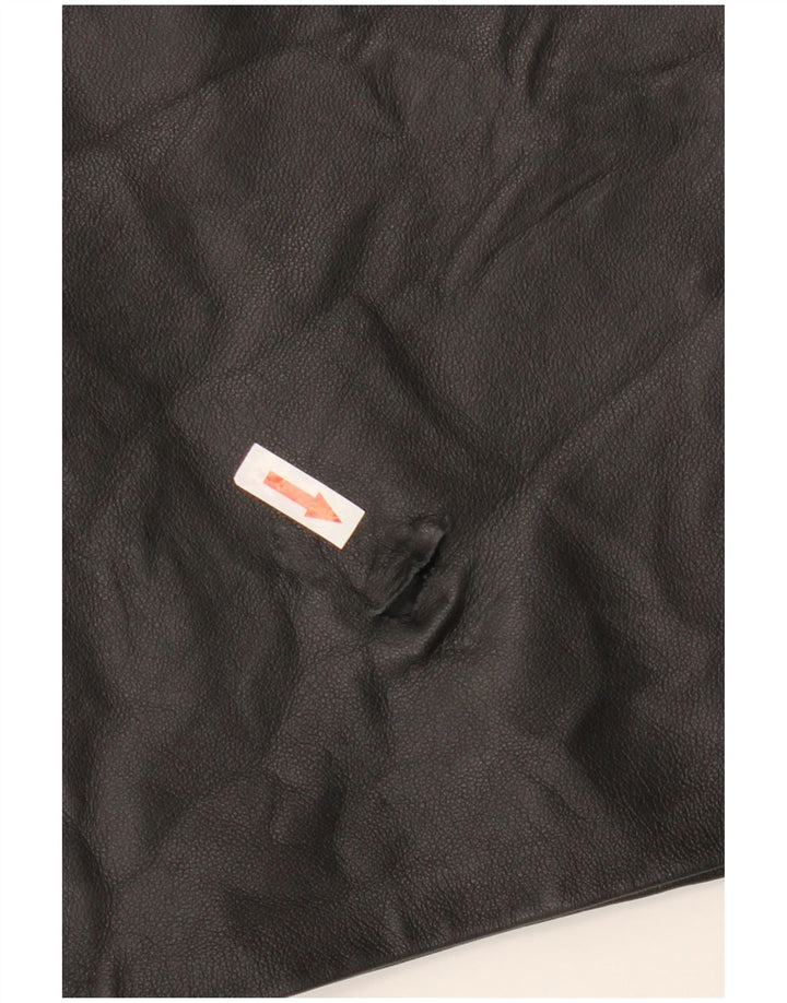 jupe en cuir femme vintage W32 Grand Noir