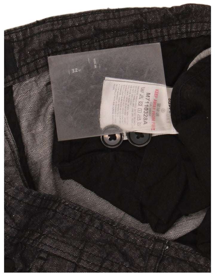 Superdry Short Chino W32 Homme Gris Moyen Coton