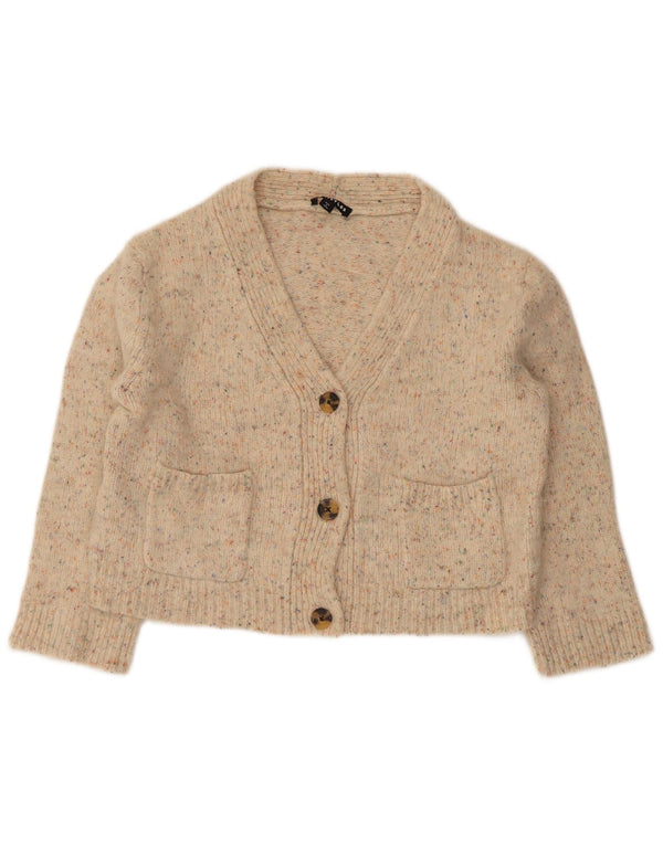 Whistles Cardigan à manches 3/4 pour femme Taille 36 Petit Beige Moucheté