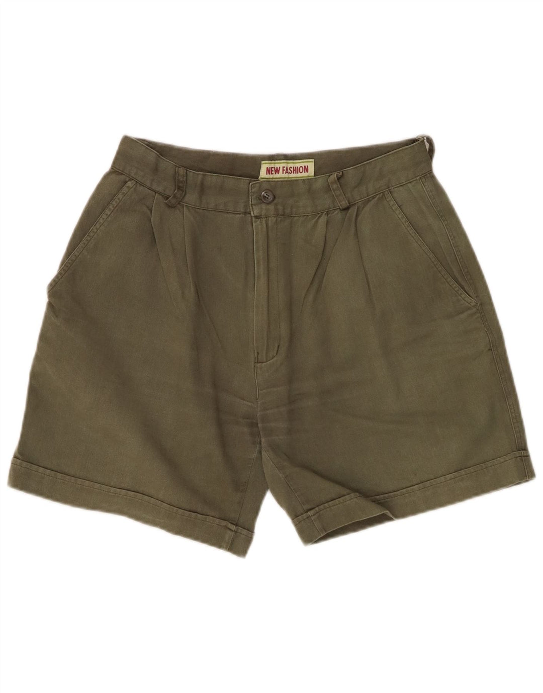 VINTAGE Short Chino Pegged Femme W28 Coton Kaki Moyen