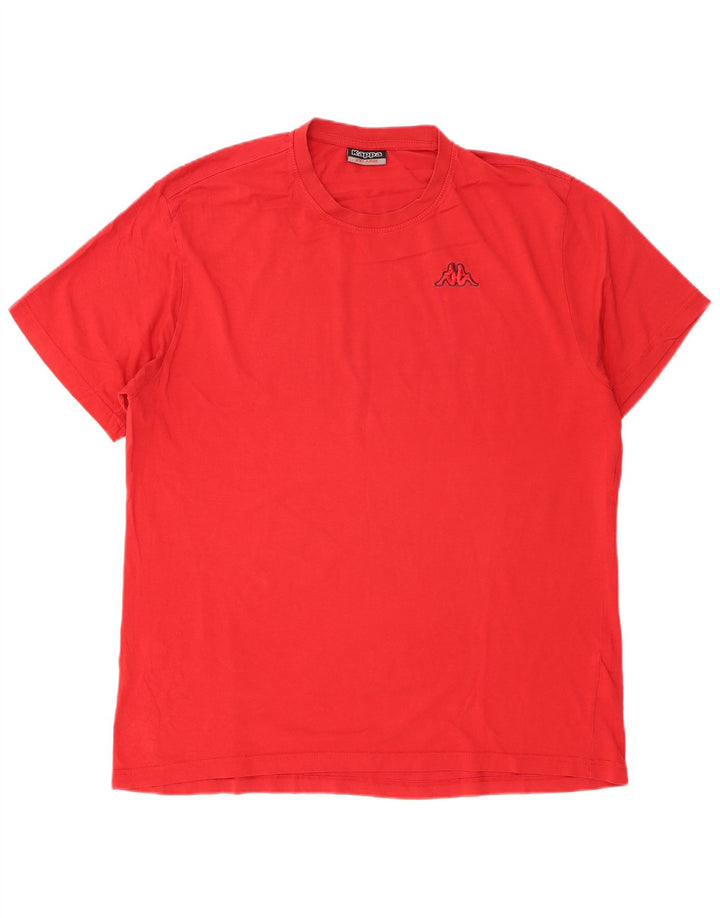 Kappa T-Shirt Homme Top 2XL Rouge Coton