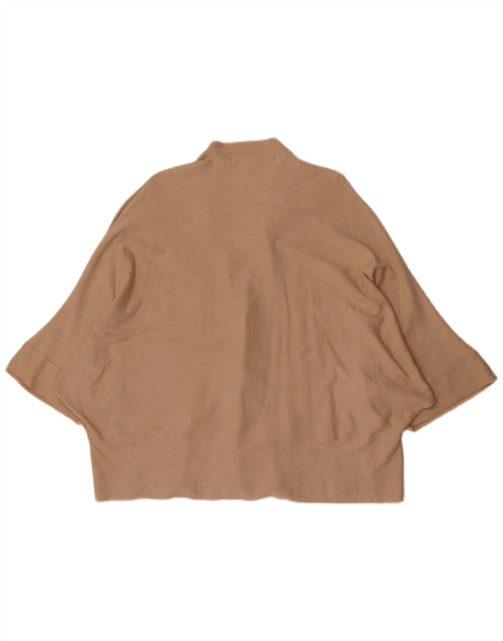 Zara Cardigan ouvert surdimensionné chauve-souris pour femme UK 14 Beige moyen