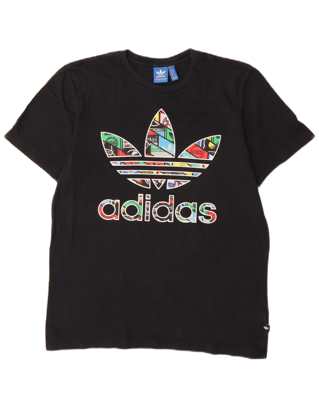 Adidas T-shirt graphique pour homme en coton noir moyen