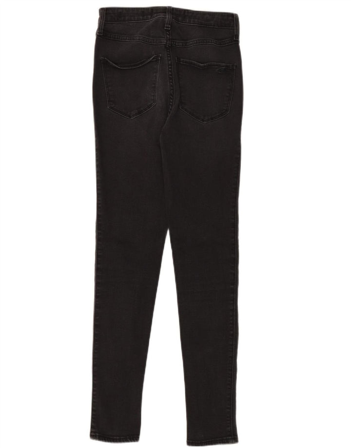HOLLISTER Jean skinny taille haute W26 L28 pour femme en coton noir