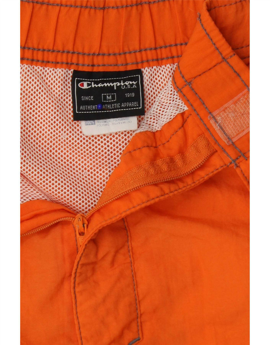 Champion Short de Bain Homme Orange Colorblock Polyamide