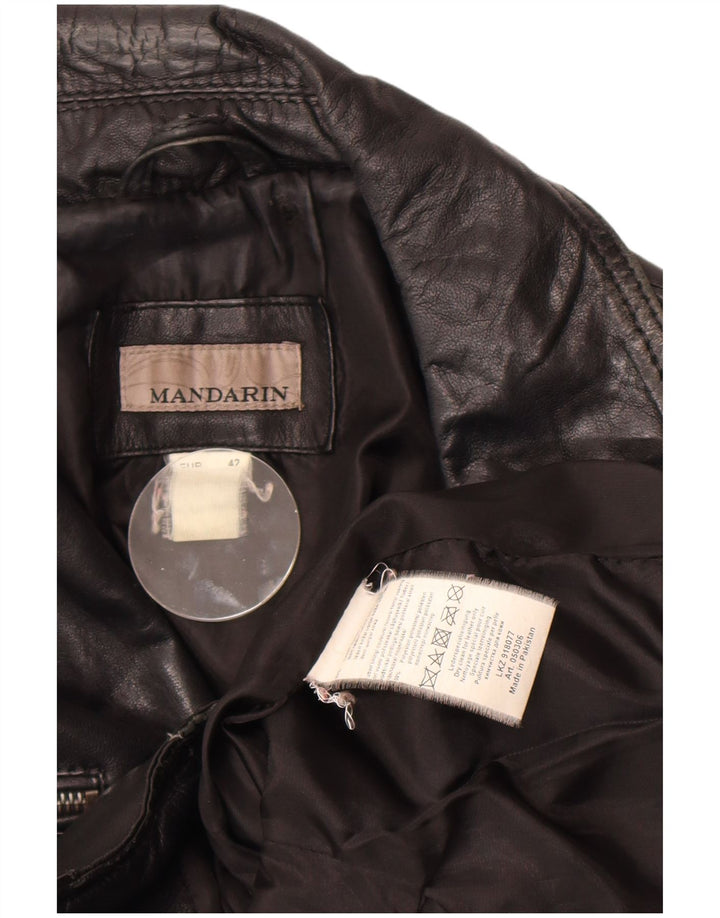 Veste motard en cuir femme vintage EU 42 Grand cuir noir