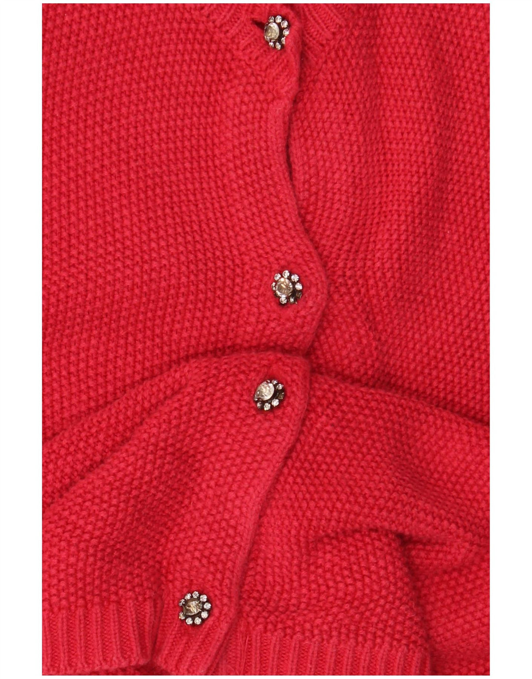 Zara Cardigan Femme Pull UK 10 Petite Viscose Rouge