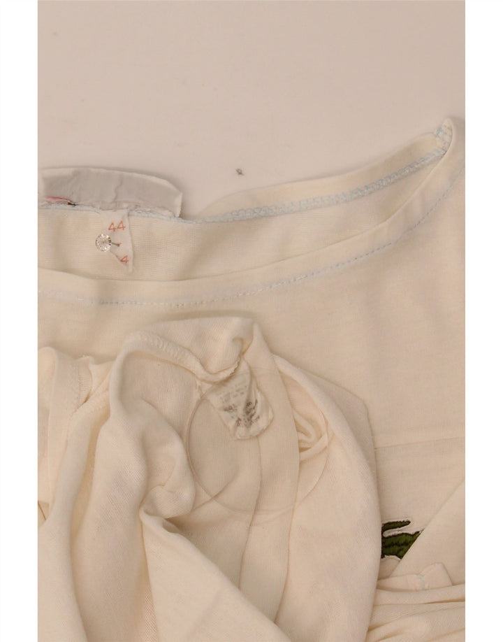 Lacoste T-Shirt Femme Top Taille 44 Grand Coton Blanc