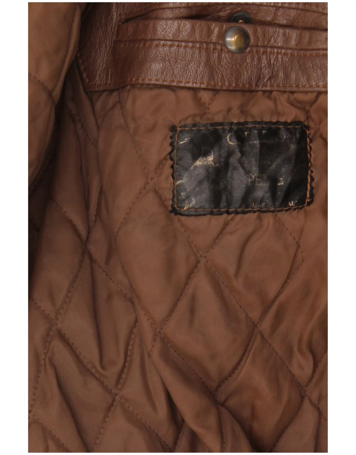Veste en cuir homme vintage UK 44 2XL Cuir marron