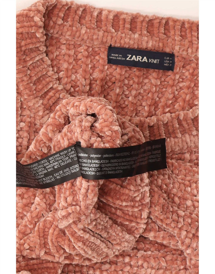 Zara Pull col bateau pour femme UK 14 Marron moyen Polyester