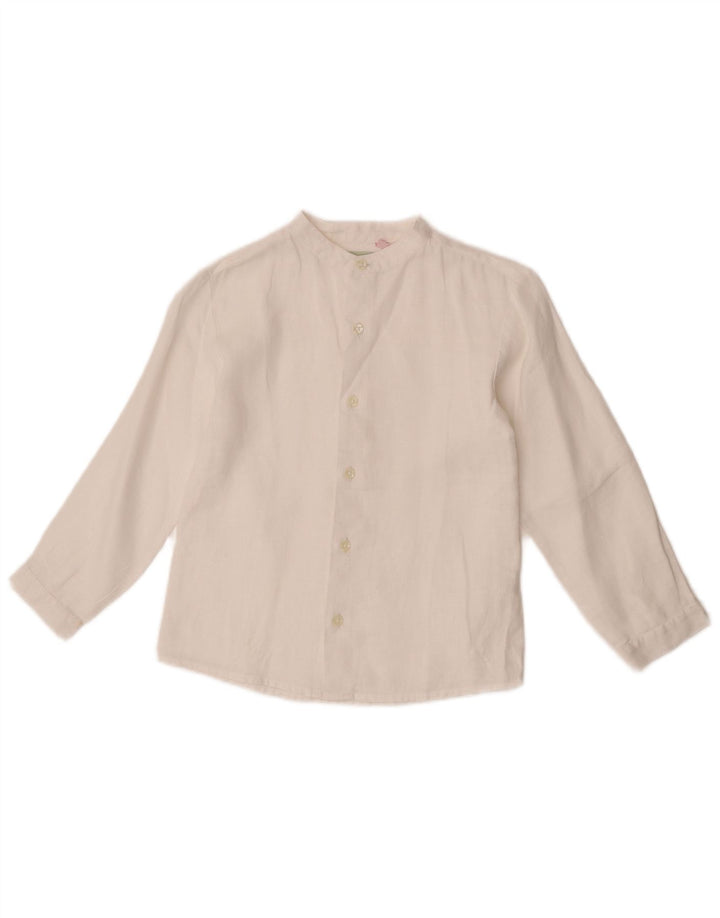 Chemise Monsoon Garçon 7-8 ans Lin Blanc