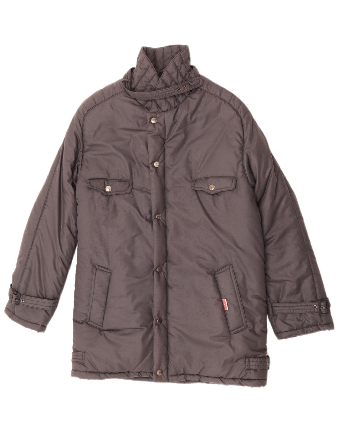 Vente E Pepe Manteau Rembourré Homme UK 36 Petit Gris Polyester