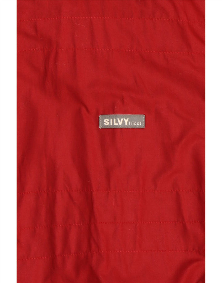Silvy Veste réversible en tricot pour homme UK 40 Large Gris Géométrique