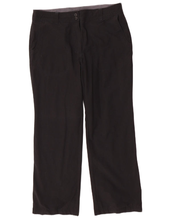 Rohan Pantalon Chino Droit Femme UK 14 Large W34 L29 Noir Polyester