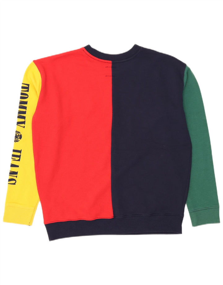 Tommy Hilfiger Sweatshirt Jumper Medium Multicolore Colourblock Homme