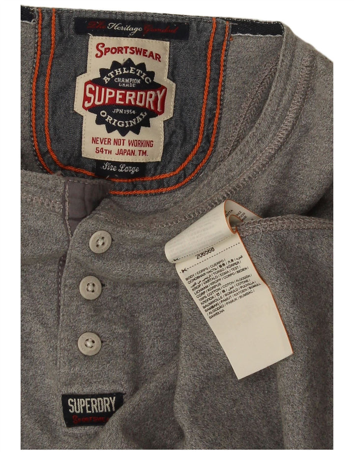 Superdry T-Shirt Homme Gris Large Coton