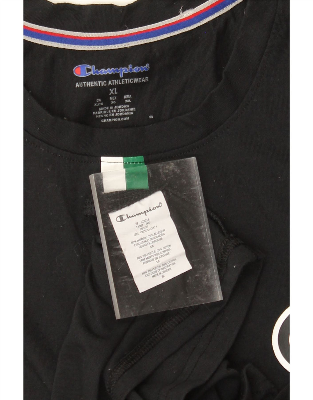 CHAMPION Mens Vest Top XL Black Cotton