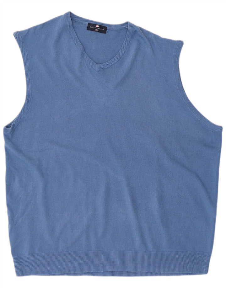 Marks & Spencer Débardeur Blue Harbor Vest pour hommes 2XL Acrylique bleu