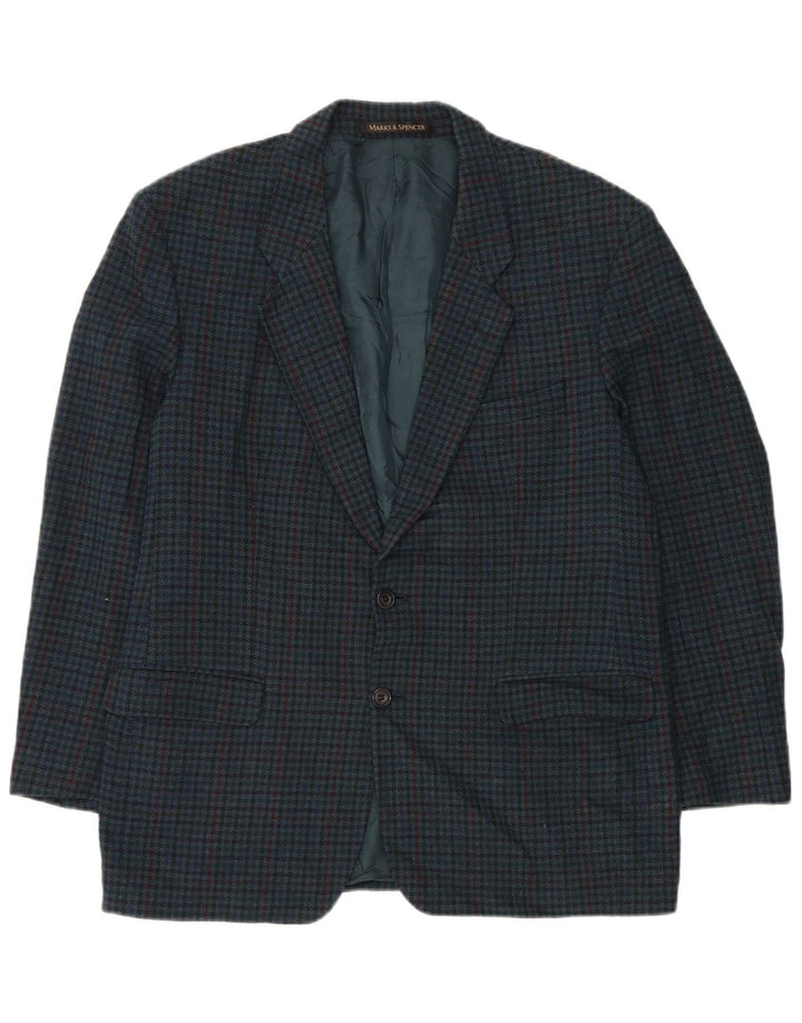 Marks & Spencer Veste blazer St. Michael pour homme UK 44 XL pied-de-poule vert