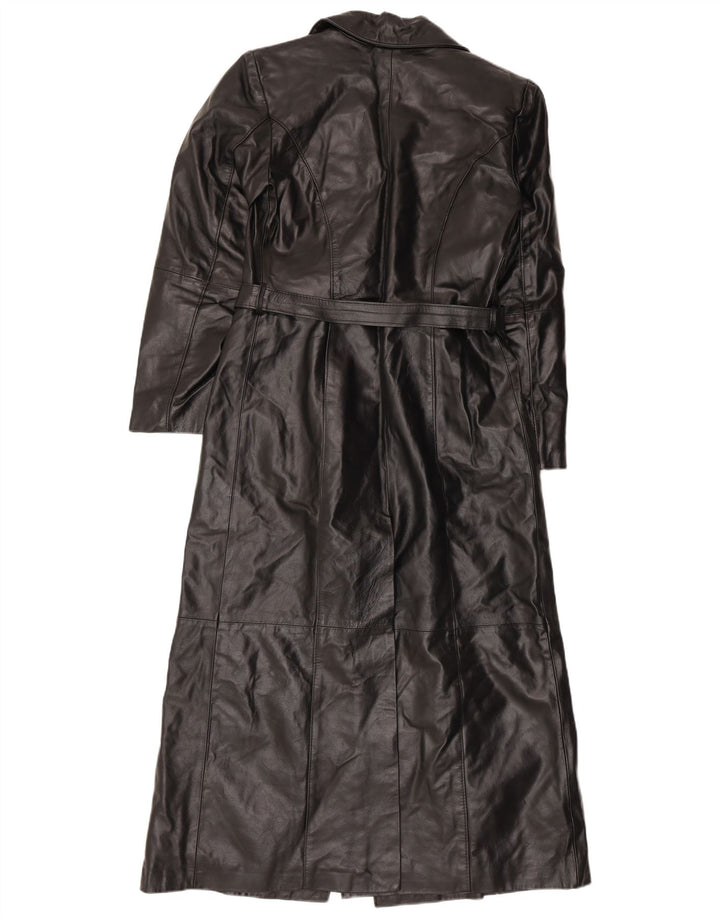 manteau en cuir femme vintage IT 42 Cuir noir moyen