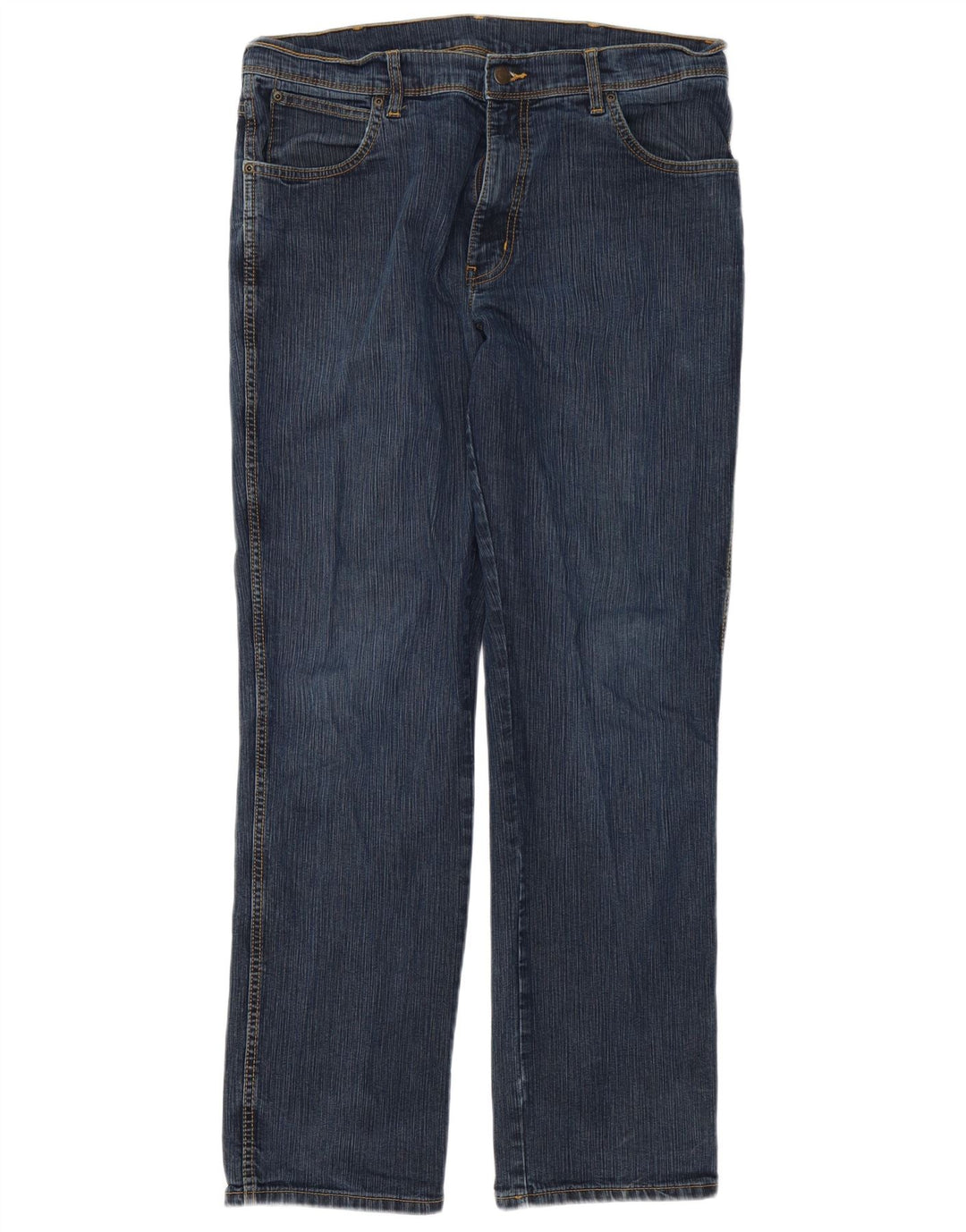 Wrangler Jean droit coupe droite W38 L32 en coton bleu pour homme