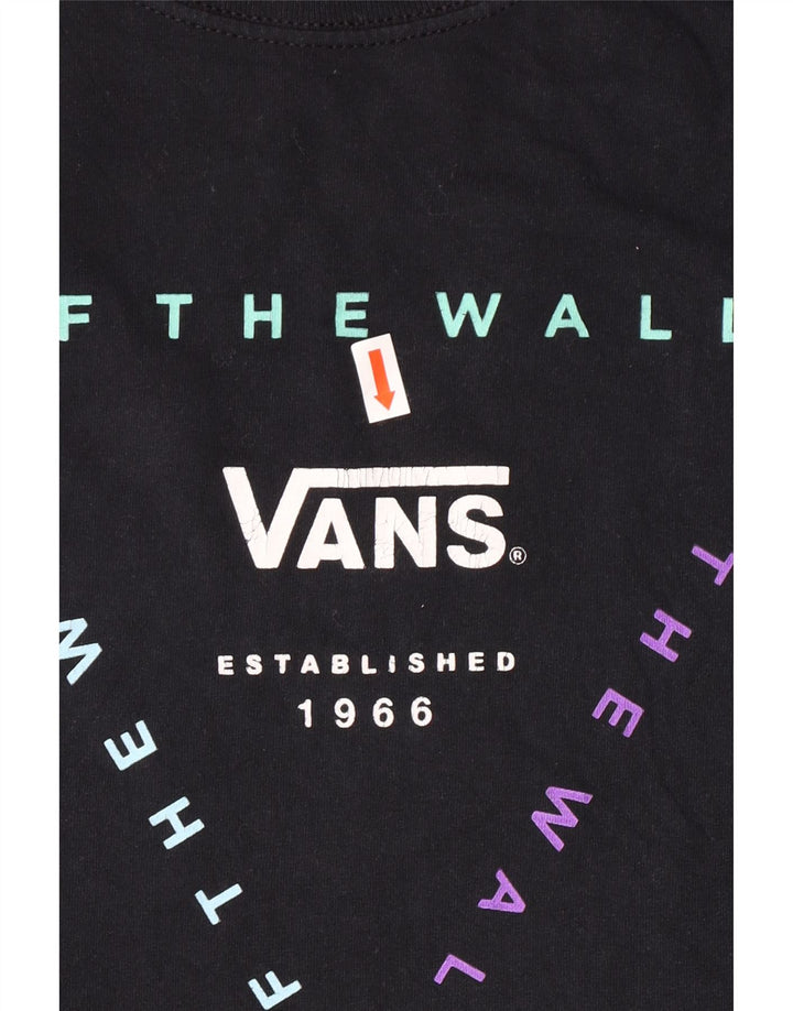 Vans T-shirt graphique coupe classique pour hommes, noir moyen, en coton classique