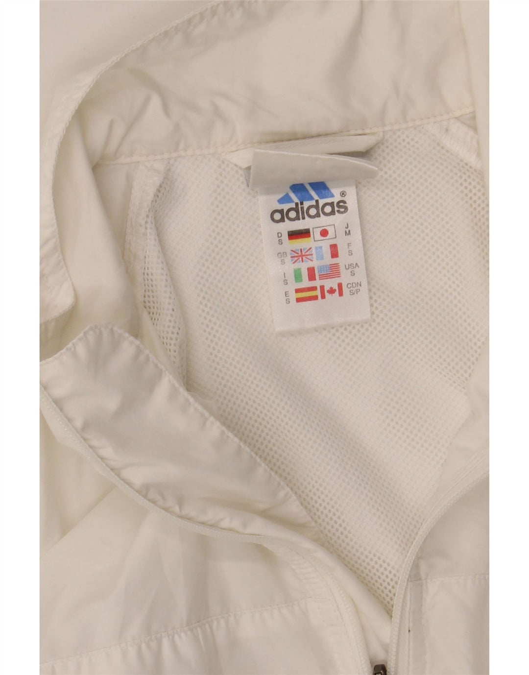 Adidas Veste de survêtement pour homme Petit Blanc Polyester